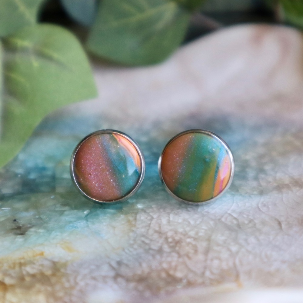 Handmade Polymer Clay Stud Earrings